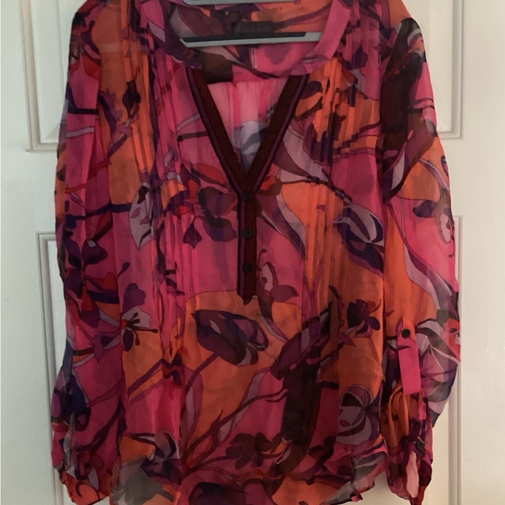 Hale Bob Sheer Silk Blouse